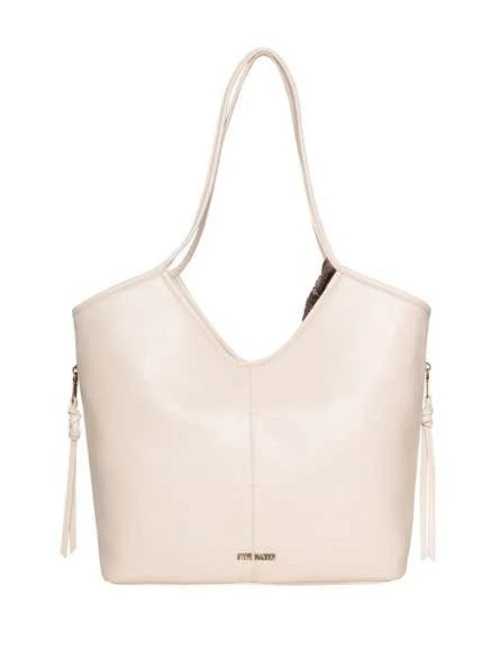 Steve Madden Cream Tote with Decorative Paisley Scarf